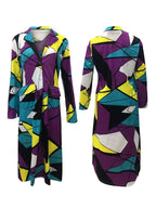 Plus Size Plaid Colorful Print Lapel Blazer Coat