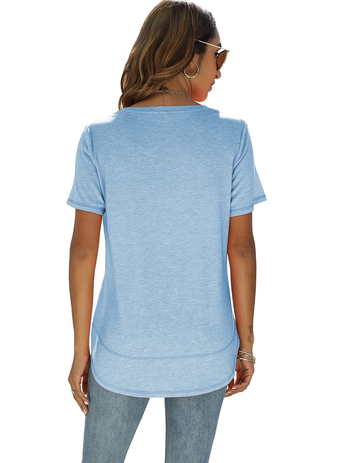 Short Sleeve Crewneck Side Split Top