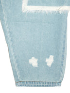 Distressed  Denim Harem Pants