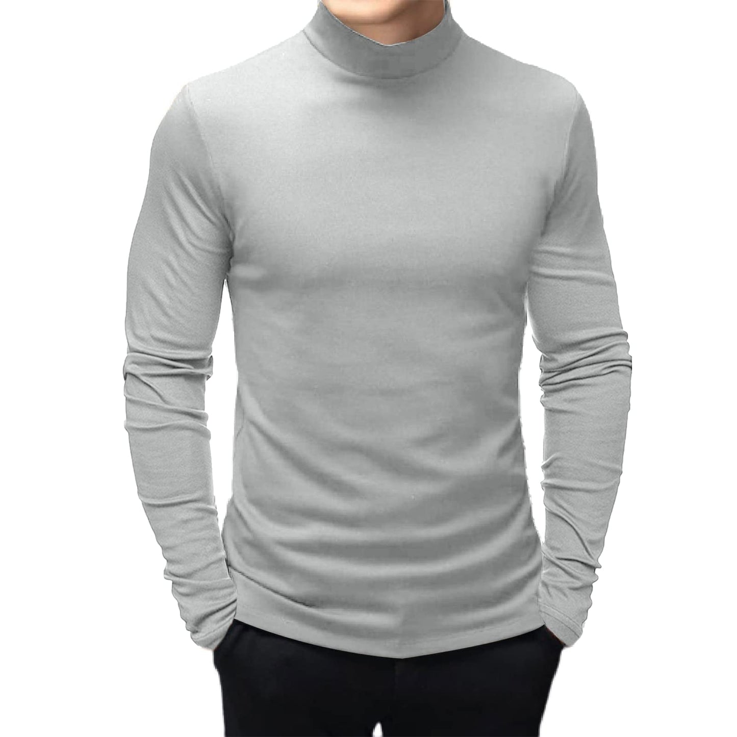 Mens Long Sleeve Turtleneck Tops