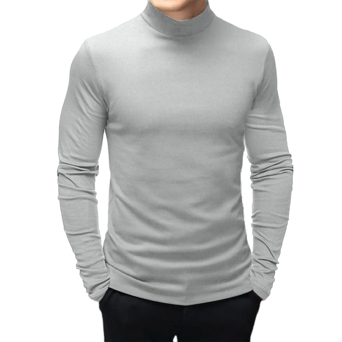 Mens Long Sleeve Turtleneck Tops