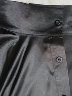 Irregular Loose Batwing Sleeve Silky Button-Up Blouse