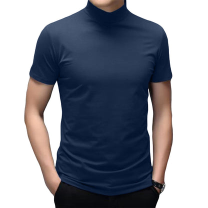 Mens Short Sleeve Turtleneck Tops
