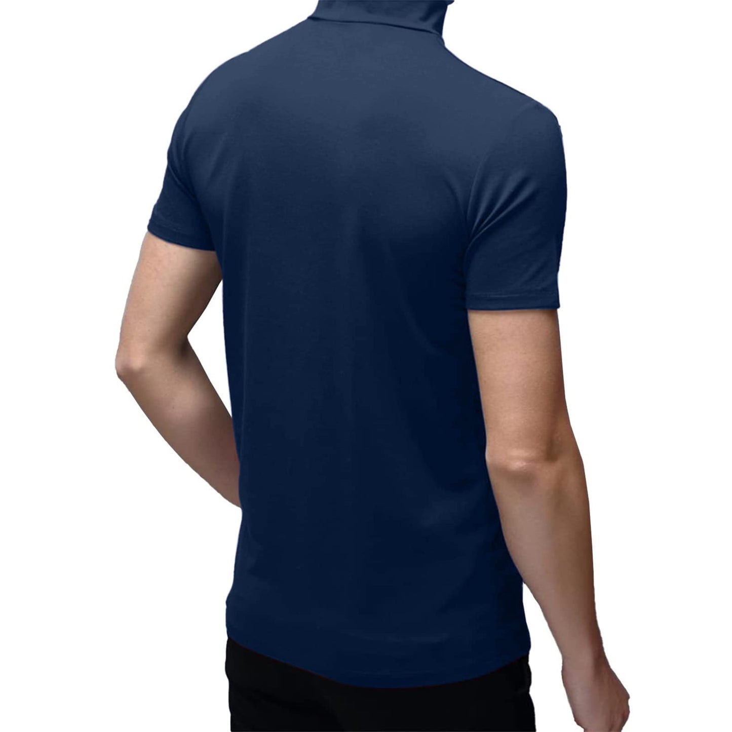 Mens Short Sleeve Turtleneck Tops