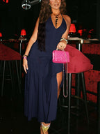 Halter Backless Maxi Skirt Set