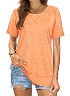Short Sleeve Crewneck Side Split Top