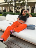 High Wasited Wide Leg Pants with Pockets