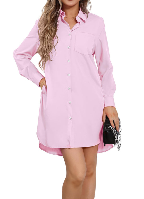 Button Down Long Sleeve Blouse