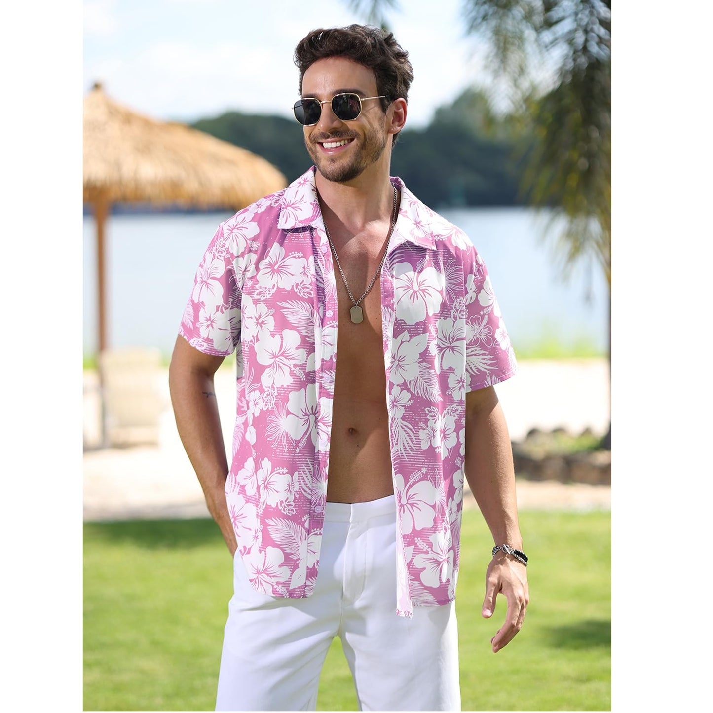Mens Floral Button Down Shirts