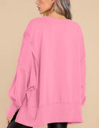 Crew Neck Long Sleeve Pullover Top