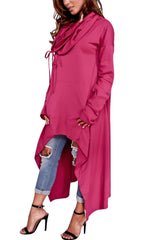 Asymmetric Long Sleeve Sweatshirts Tunic Top