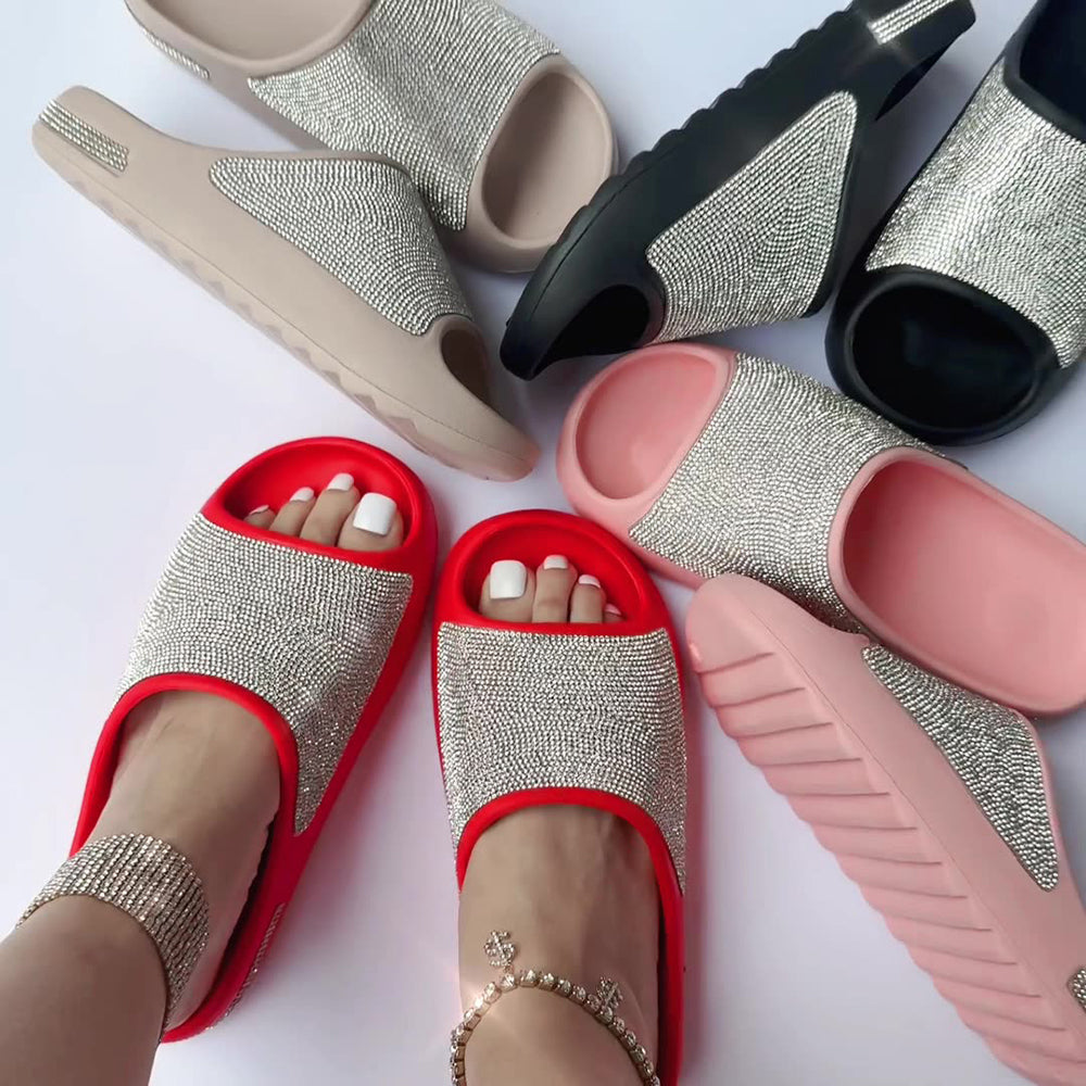 Chanclas de EVA con diamantes brillantes 