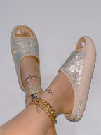 Chanclas de EVA con diamantes brillantes 