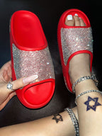 Chanclas de EVA con diamantes brillantes 