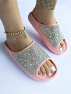 Chanclas de EVA con diamantes brillantes 