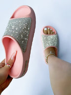 Chanclas de EVA con diamantes brillantes 