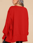 Crew Neck Long Sleeve Pullover Top