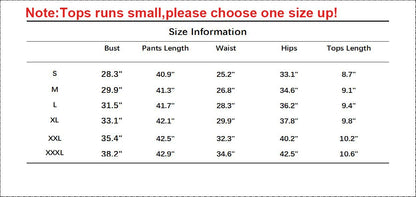 Tops cortos de dos piezas con hombros descubiertos y pantalones largos fruncidos