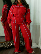 Stripe Jacket Pants Set