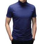 Mens Short Sleeve Turtleneck Tops