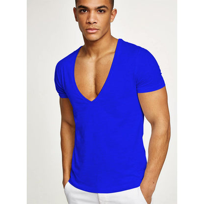 Mens V Neck Short Sleeve Tops
