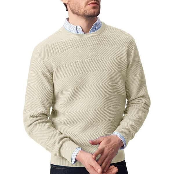Mens Crew Neck Cable Knit Pullover