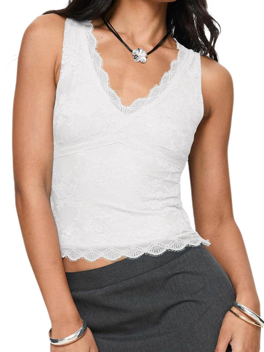 Scallop Lace Tank Top