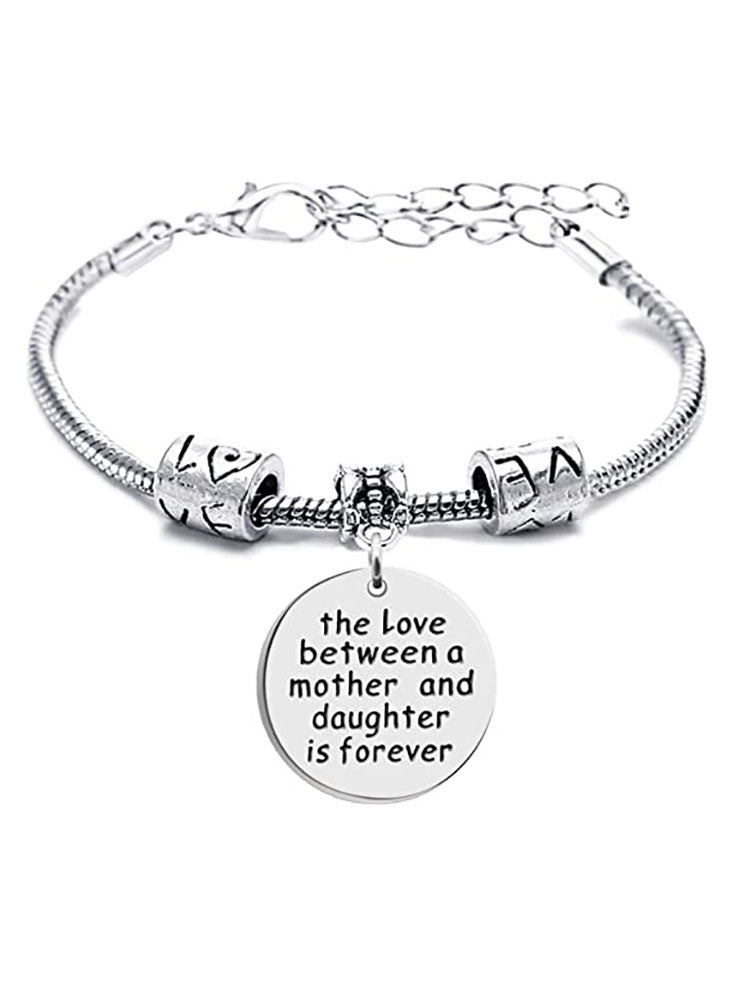 Pulseras de cadena con patrón de letras