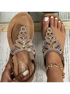 Chanclas folklóricas personalizadas con diamantes de imitación