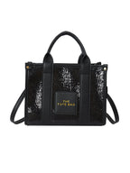 Bolso de mano de viaje versátil con lentejuelas con purpurina de PU 