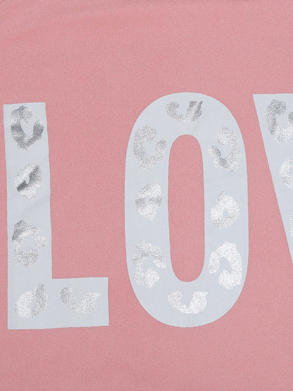 Two-Piece Casual Letter Leopard Print Pants Set