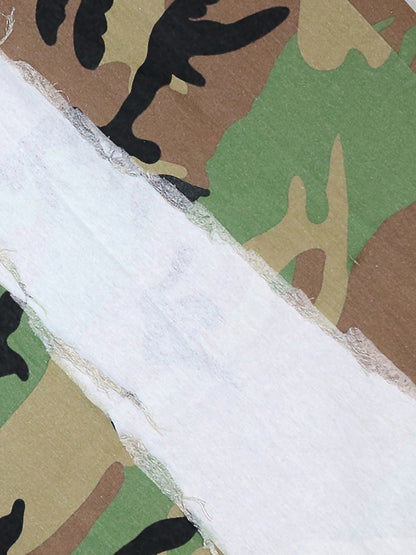 Two-Piece Camouflage Print Long Sleeve Midi Skirt Set