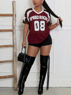 Letter Print Oversized T-Shirt