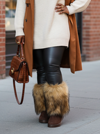 Y2K Fur Platform Mid-Calf Winter Boots