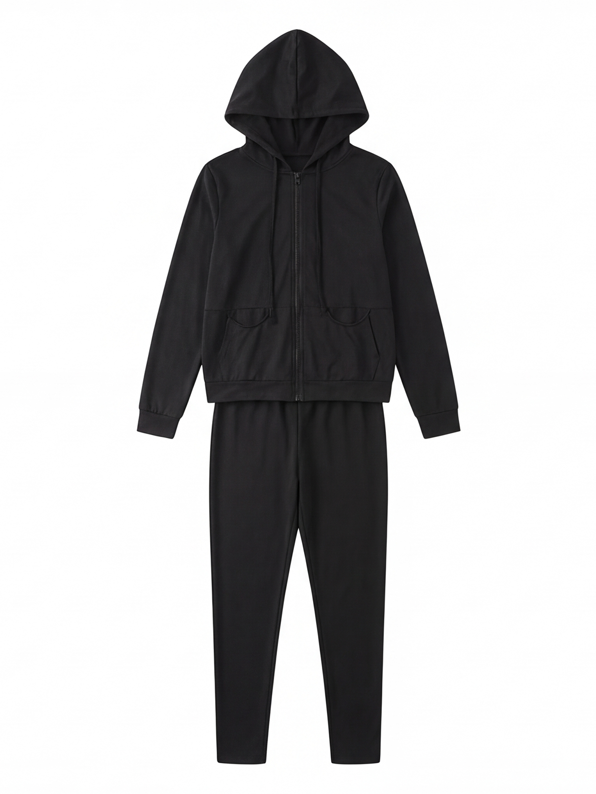 Hooded Zip Jacket Jogger Set