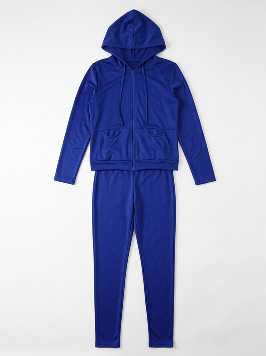 Hooded Zip Jacket Jogger Set