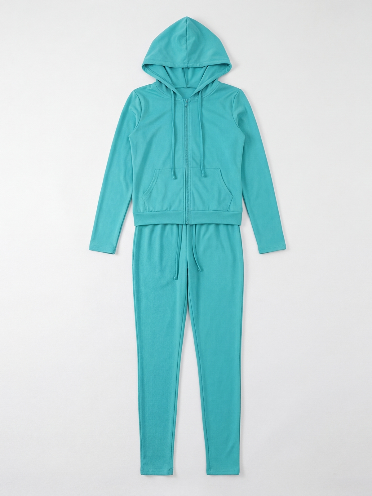 Hooded Zip Jacket Jogger Set