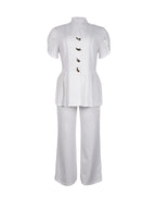Puff Sleeve Top Pants Set