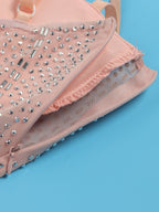 Vestido a capas de tul con tirantes finos y diamantes de imitación 