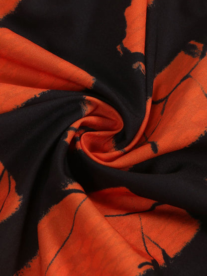 Vestido suelto con abertura en bloques de color sin mangas 