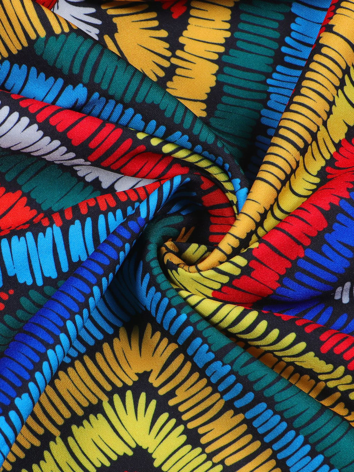 Vestido largo sin espalda con cuello halter y estampado colorido 