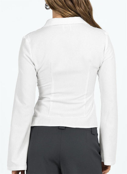 Button Down Long Sleeves Blouses