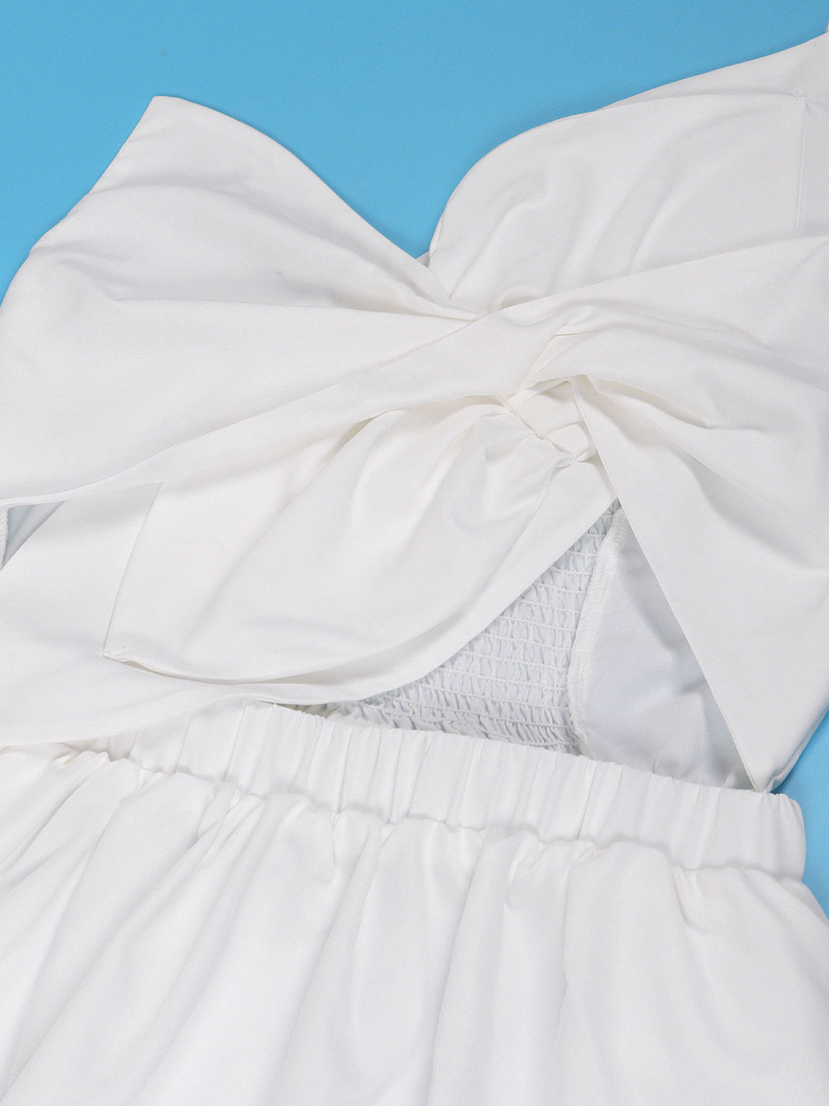 One-Shoulder Ruched Petal Cutout Dress