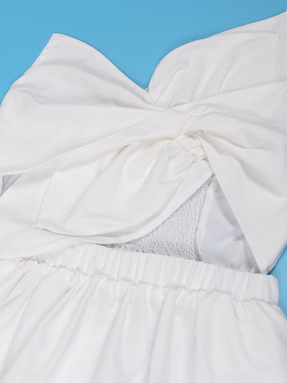 One-Shoulder Ruched Petal Cutout Dress