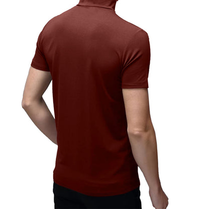 Mens Short Sleeve Turtleneck Tops