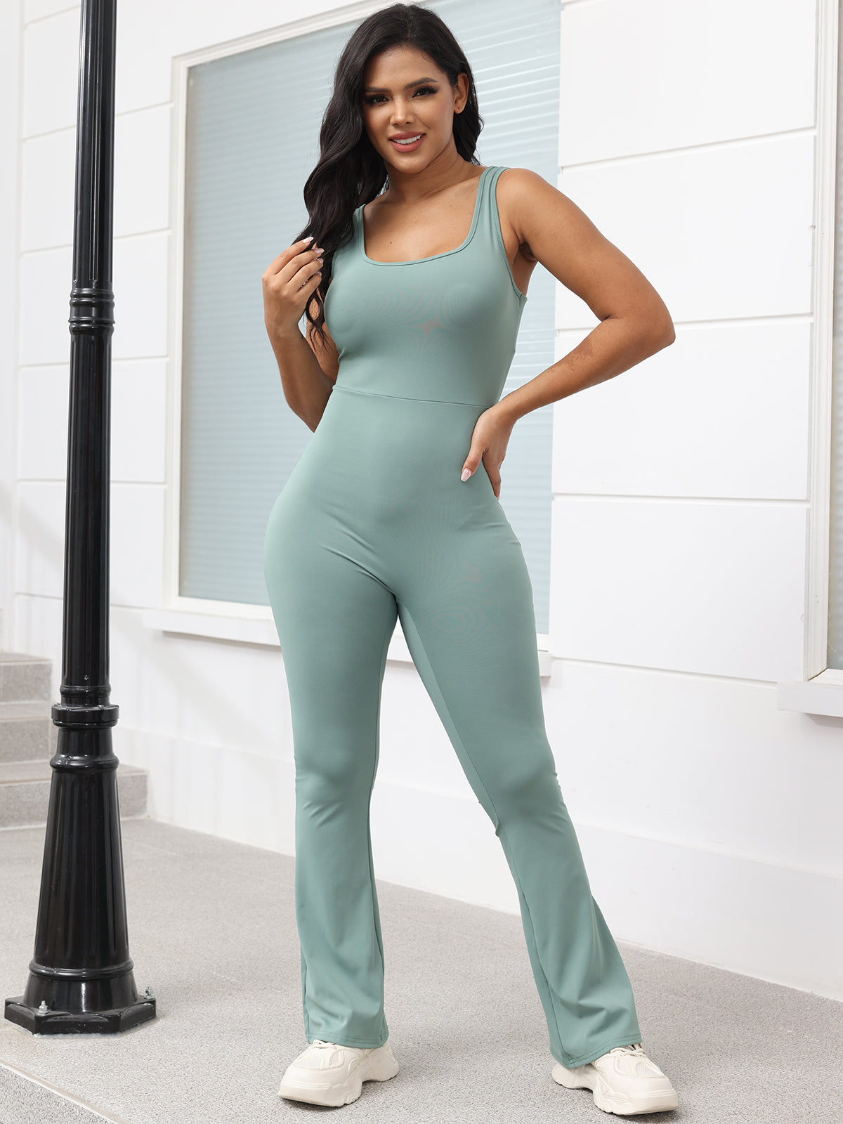 Strappy Cutout Backless Fitted Jumpsuit