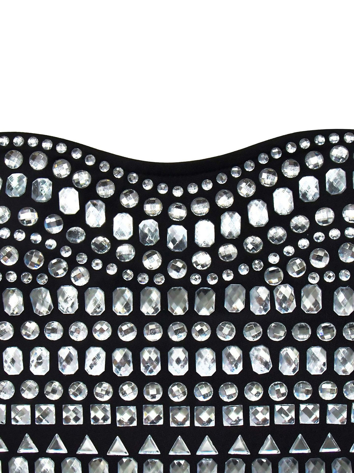 Rhinestone Spaghetti Strap Dress with Gloves