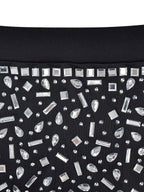 Two-Piece Rhinestone Skirt Set