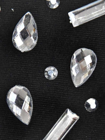 Two-Piece Rhinestone Skirt Set