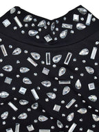 Two-Piece Rhinestone Skirt Set